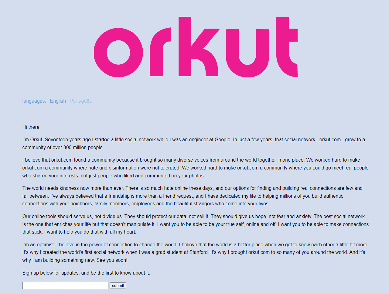 Orkut is back! The founder of Orkut speaks out about the future of the social media