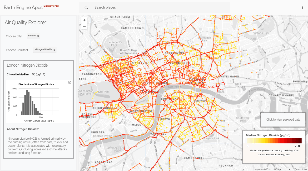 Google Search now displays city-level air quality information in the US